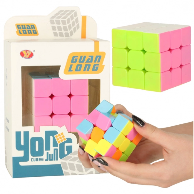 Puzzle kostka 3 x 3 neon