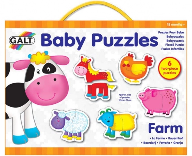 GALT Baby puzzle Farma 6x2 dílky