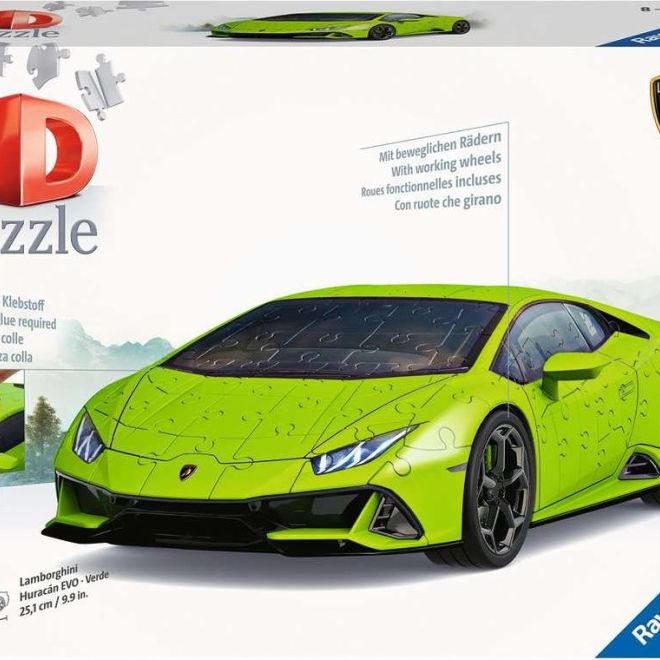 RAVENSBURGER 3D puzzle Lamborghini Huracán Evo zelené 156 dílků