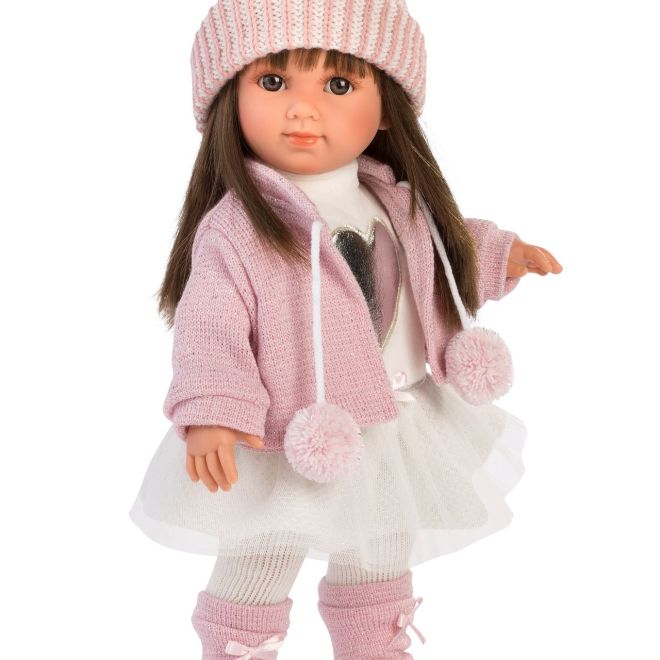 Llorens 53528 SARA - realistická panenka s měkkým látkovým tělem  - 35 cm
