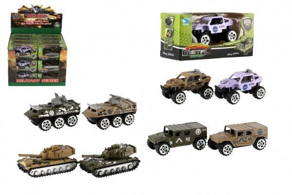 Tank/Auto vojenské/Obrněný transportér kov 7cm mix druhů