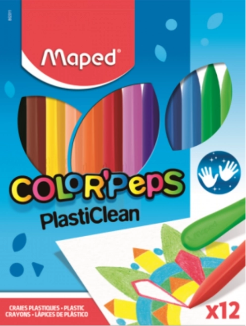 MAPED Trojhranné plastové pastelky Color'Peps PlastiClean 12ks