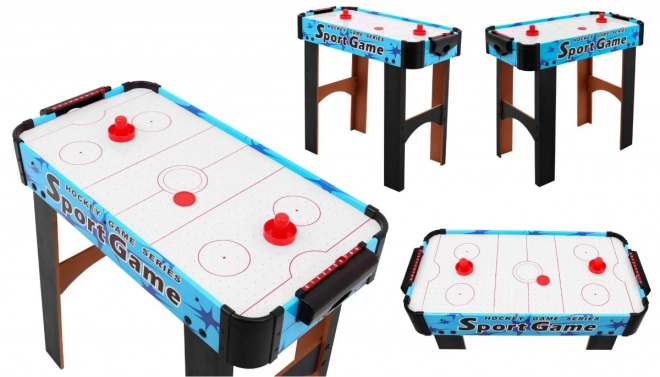 Dětský Air Hockey Blue + MDF stůl + Vzduchové dmychadla + Houbové disky