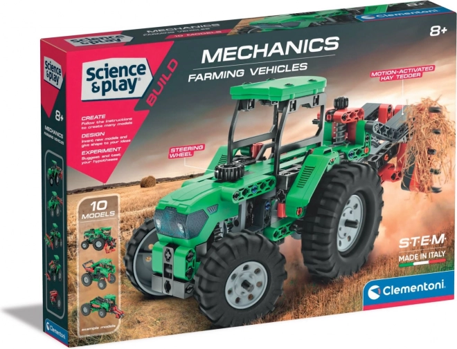 CLEMENTONI Science&Play Mechanická laboratoř Zemědělská technika 10v1