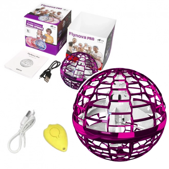 Růžová létající svítící koule Flynova LED
