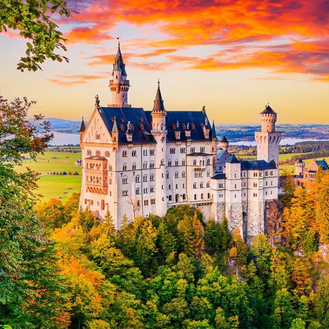 ENJOY Puzzle Zámek Neuschwanstein na podzim, Německo 1000 dílků