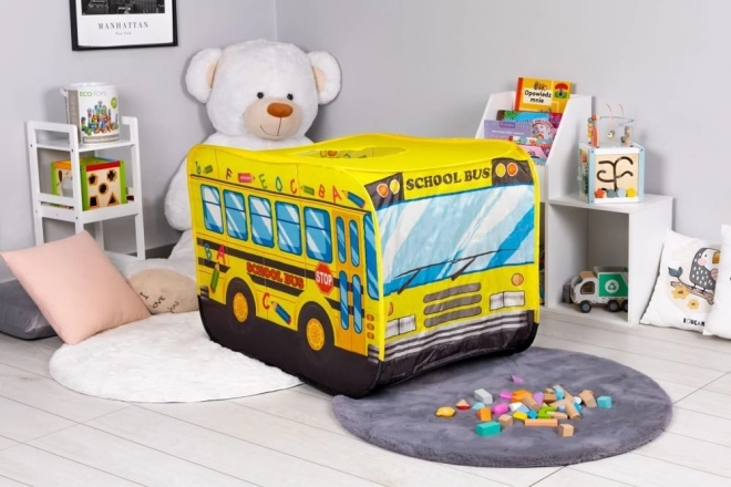 ECOTOYS Dětský stan na hraní Školní autobus