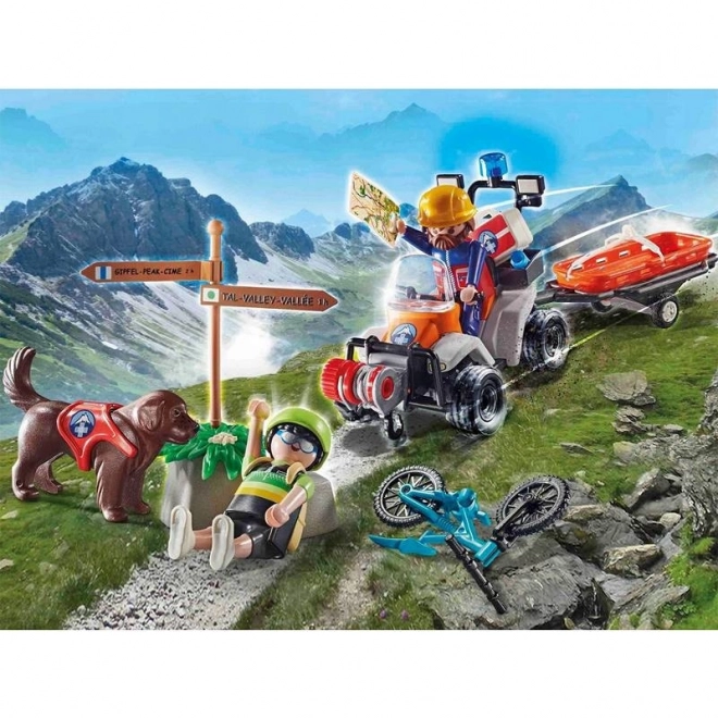 Záchranářská akční figurka 70662 Horský záchranář s motorkářem