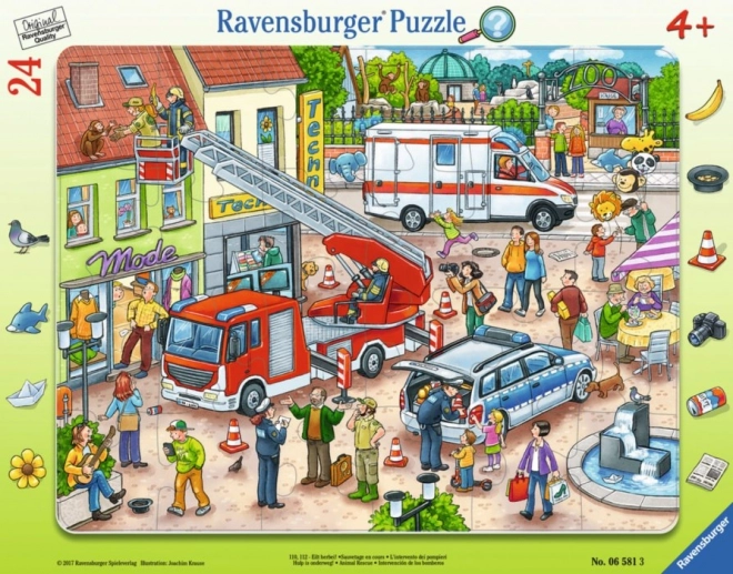 RAVENSBURGER Puzzle Záchrana zvířátek 24 dílků