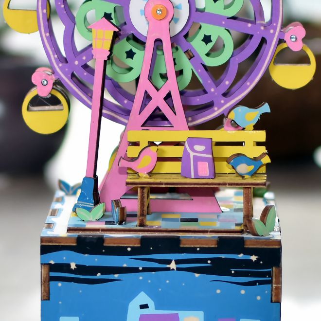 RoboTime 3D skládačka hrací skříňky Malý kolotoč