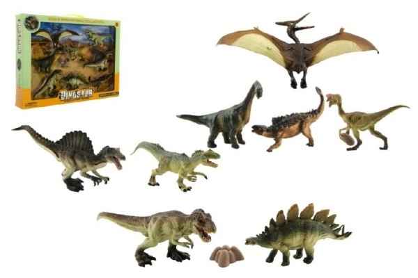 Dinosaurus plast 8ks v krabici 46x34x7cm