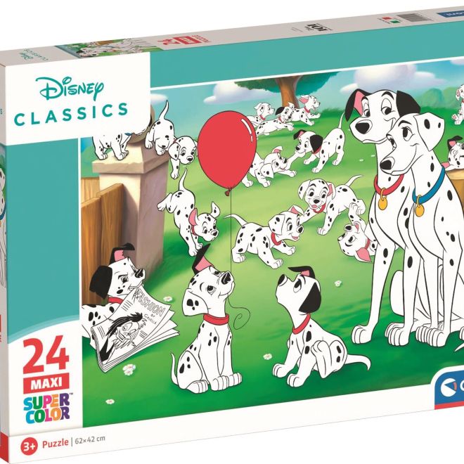 CLEMENTONI Puzzle Disney: 101 Dalmatinů MAXI 24 dílků