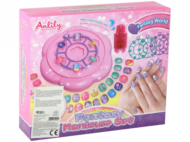 Nail art set Růžové tipy na nehty Samolepky Diamanty