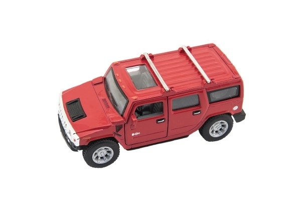 Auto Kinsmart Hummer H2 SUV kov/plast 12cm na zpětné natažení 4 barvy