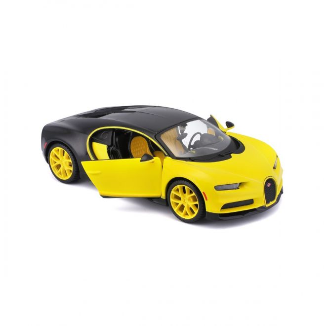 Složený model Bugatti Chiron žluto-černý 1/24