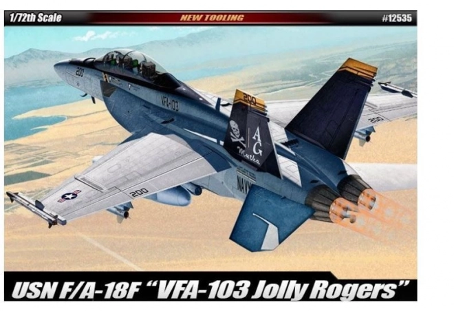 Model plastového letadla F/A-18F USN VF-103 Jolly Rogers