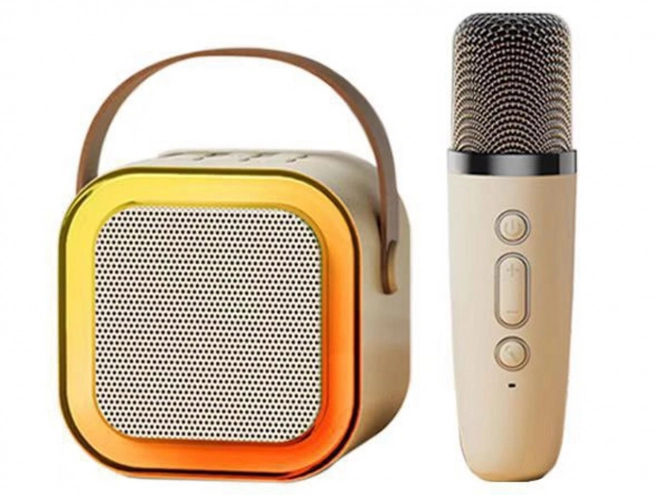 Karaoke set s mikrofonem a reproduktorem