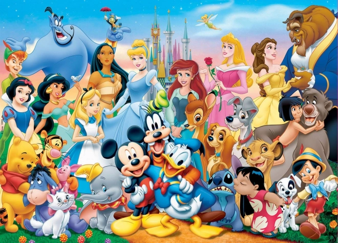 EDUCA Dřevěné puzzle Báječný svět Disney 100 dílků