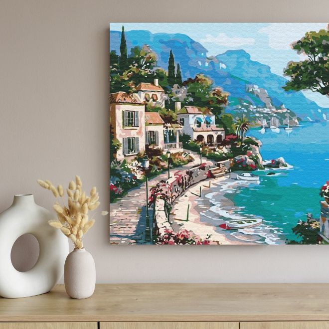 ASTRA Malování podle čísel: Italské prázdniny, plátno na rámu 50x40 cm