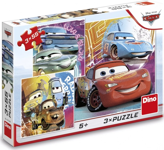 Puzzle Cars kamarádi 3x55 dílků