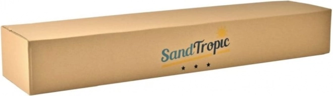 SAND TROPIC Dřevěné pískoviště s lavičkami a příslušenstvím 100x100cm (přírodní)