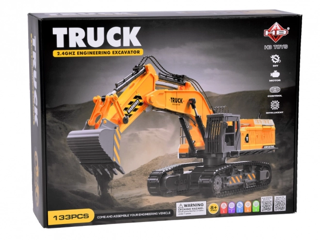 Sada skládacího modelu bagru 133ele + RC dálkové ovládání STEAM RC0695