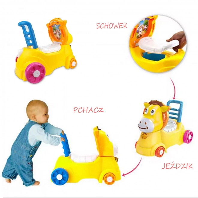 Dětský chodítko jezdítko nočník 3v1 Osík