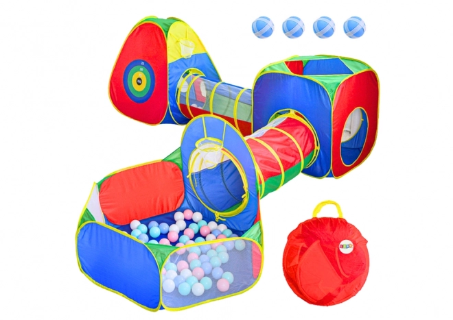 Velký stan na hřiště pro děti Tunnel Ball Pool Trach Coloured