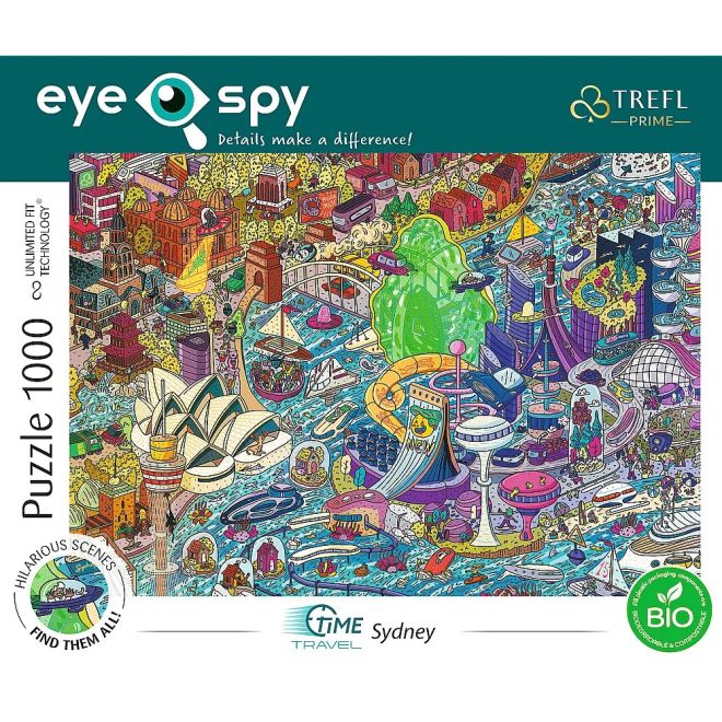 Puzzle 1000 dílků UFT EYE-SPY Cestování v čase Sydney Austrálie