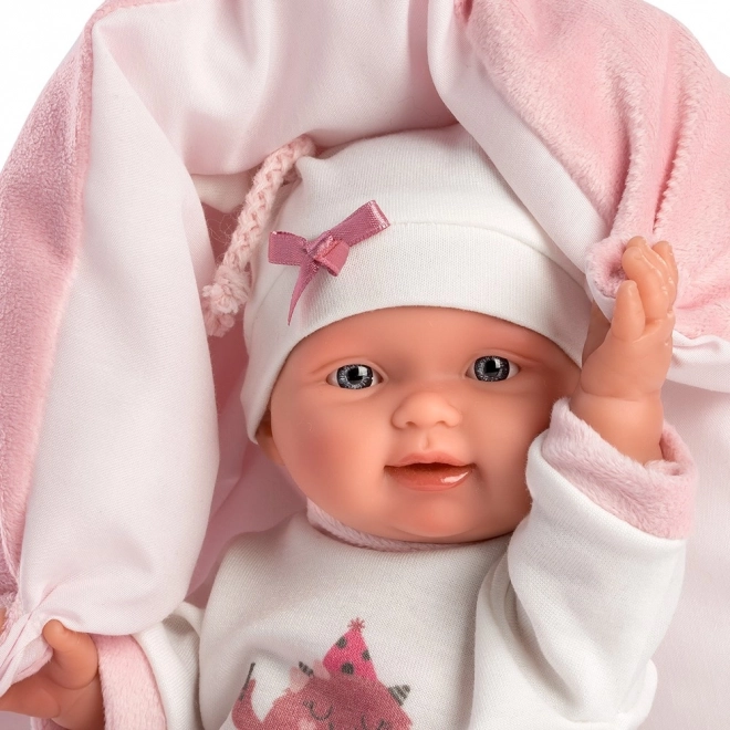 Llorens 26312 NEW BORN HOLČIČKA - realistická panenka miminko s celovinylovým tělem - 26 cm