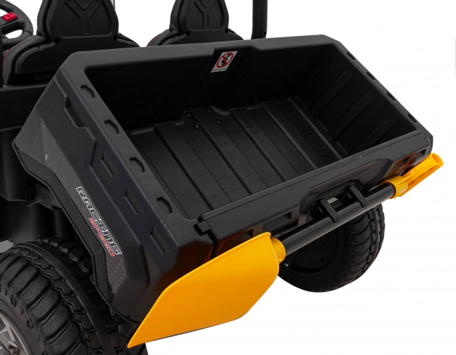 Auto Pick-Up Speed 900 pro děti černé + pohon 4x4 + pohyblivá pumpa + zavazadlový prostor + dálkové ovládání + lopata + LED audio