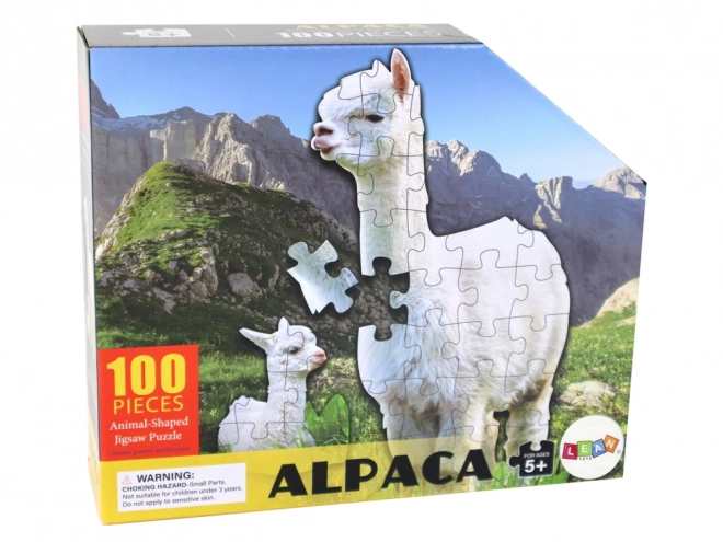 Puzzle 100 prvků Bílá alpaka Motiv zvířete