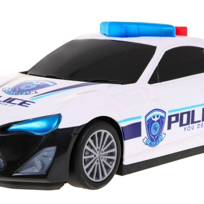 Policejní rádiové auto 2v1 pro děti 3+ Úložný prostor + 3 auta + zvuky Světla