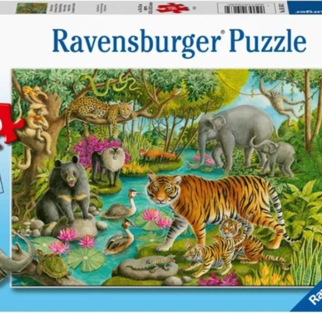 RAVENSBURGER Puzzle Indický les 60 dílků