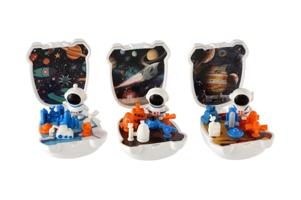 Sada vesmír plast astronaut, raketoplán s doplňky 3 druhy v krabičce 13x14x6cm