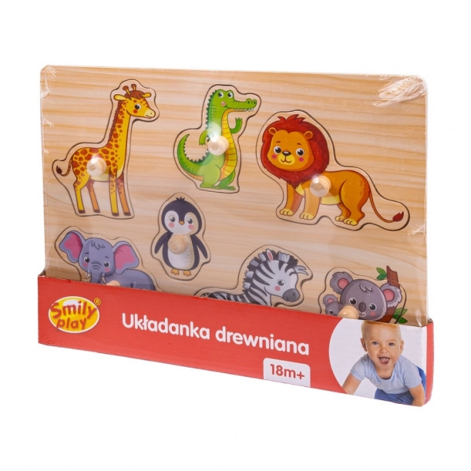 Dřevěné puzzle Zoo