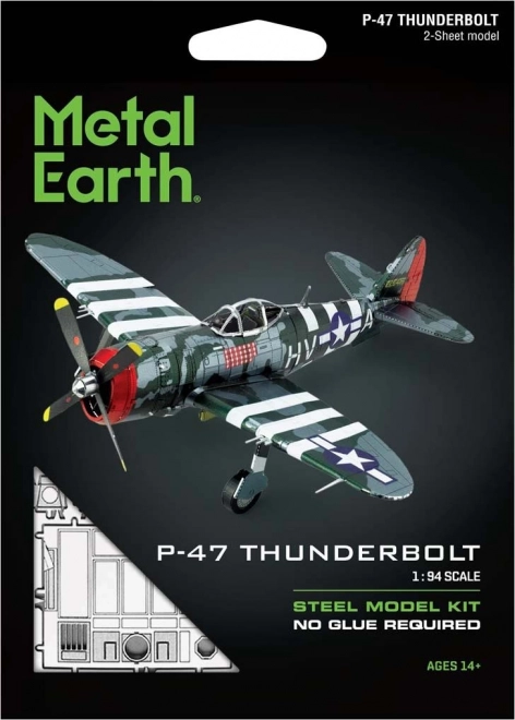 METAL EARTH 3D puzzle P-47 Thunderbolt