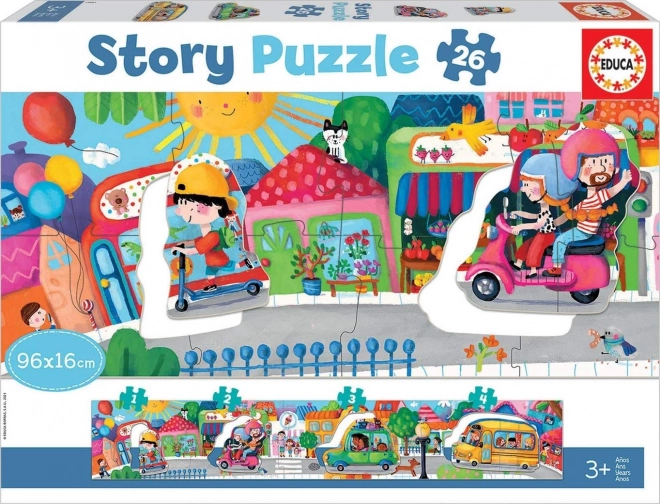 EDUCA Story puzzle Doprava ve městě 26 dílků