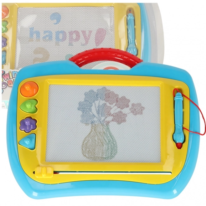 Magnetická tabule na kreslení plnicími pery modré barvy