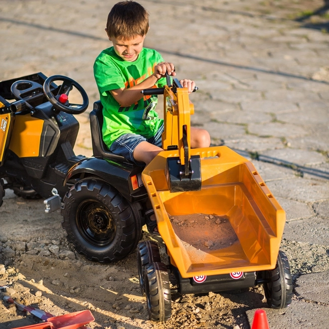 Dětský traktor s rypadlem Case IH a přívěsem