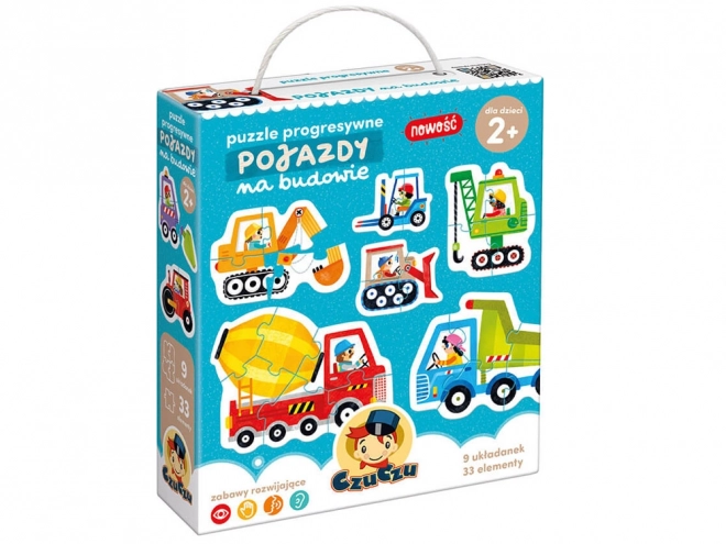CzuCzu progresivní puzzle vozidla na stavbě