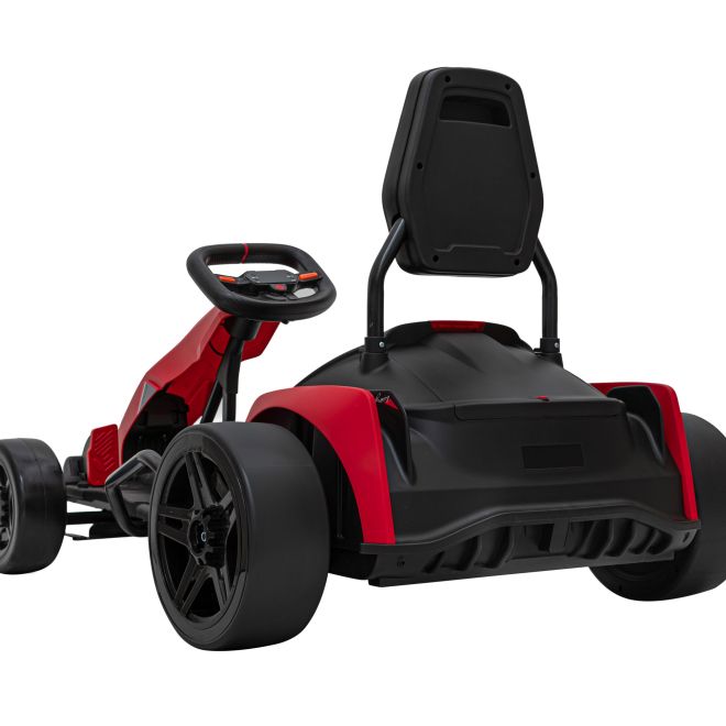 Fast 3 Drift bateriová motokára pro děti Červená + funkce Drift + 2x150W motory + LED rádio + pásy