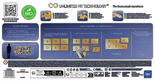 TREFL Puzzle UFT Marvel Avengers: Napříč komiksovým vesmírem 9000 dílků