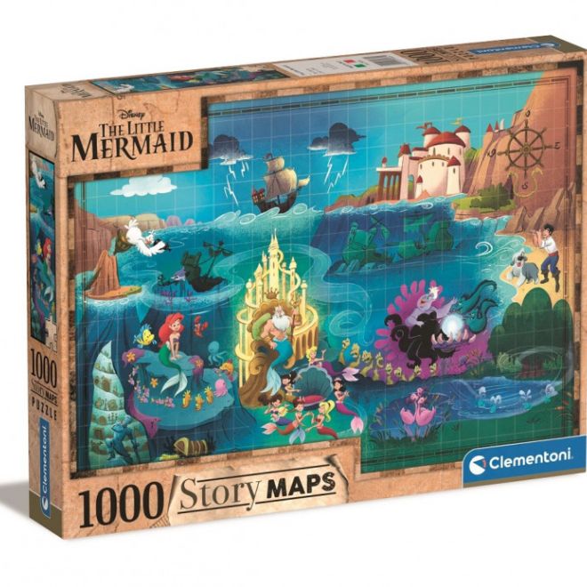 Puzzle 1000 prvků Příběhové mapy Malá mořská víla