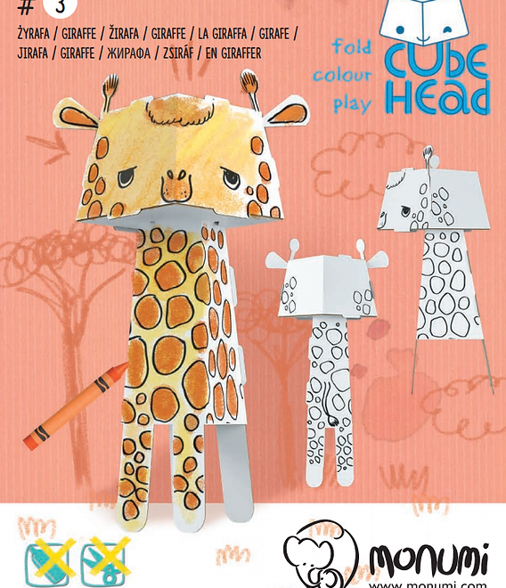 "Žirafa" 3D omalovánky-kompozice pro děti