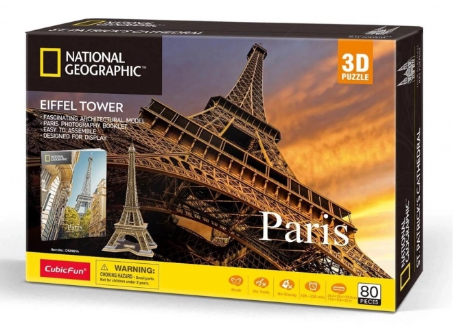 Puzzle 3D National Geographic Paříž Eiffelova věž 80 dílků