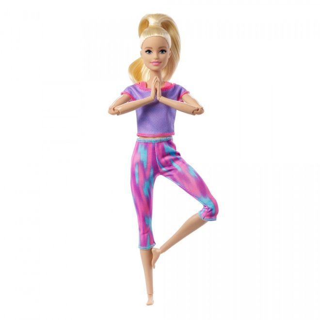 Barbie V pohybu GXF04 - Blondýnka ve fialovém topu