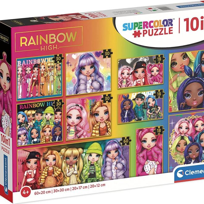 CLEMENTONI Puzzle Rainbow High 10v1