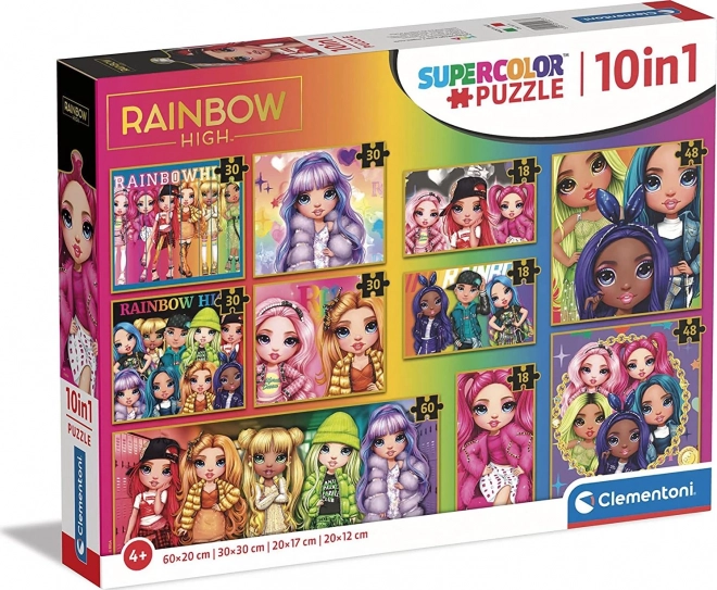 CLEMENTONI Puzzle Rainbow High 10v1