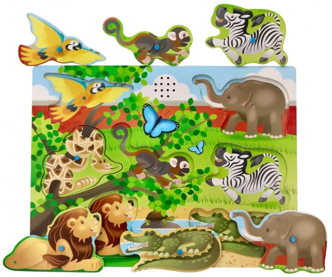 Zoo zvířata zvuk puzzle